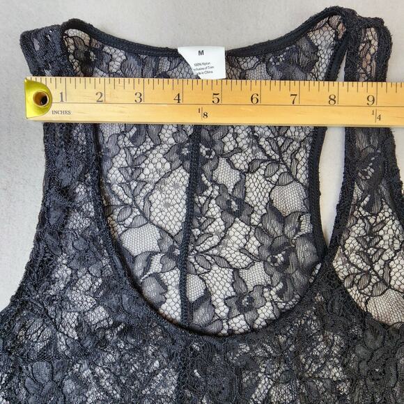 Express Black Lace See-Through Tank-Top Medium - Picture 5 of 9
